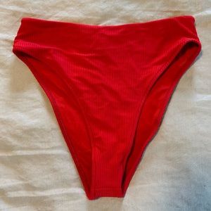 Frankies Bikinis Jenna Bottom Red size medium